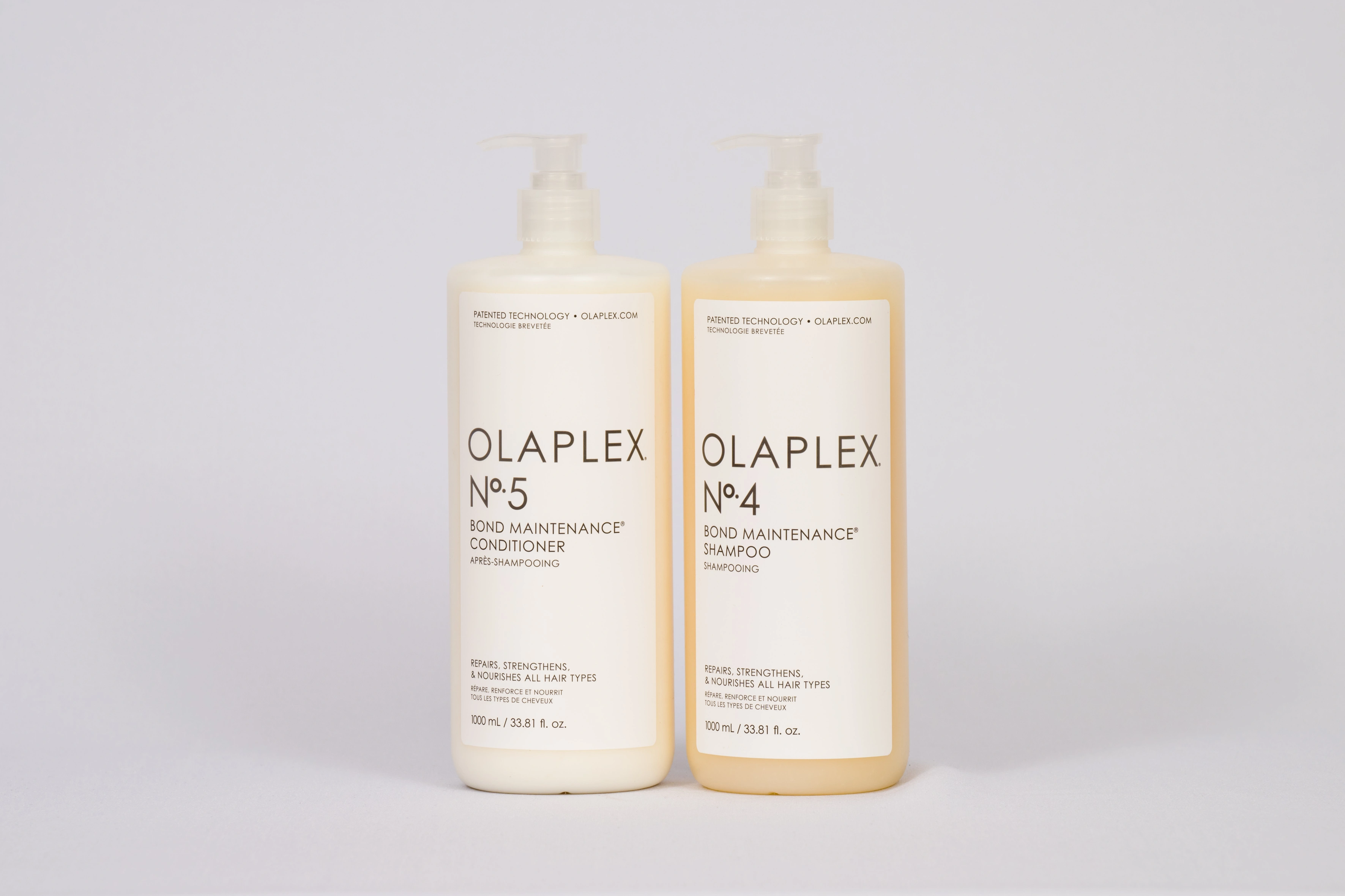 Olaplex Duo Pack (Olaplex Bond Maintenance Shampoo No. 4 1000ml + Olaplex Bond Maintenance Conditioner No. 5 1000ml) + Ajándék OLAPLEX BLONDE ENHANCER TONING SHAMPOO NO.4P - 250ml főképe
